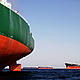 Petrol tanker waiting for its cargo.